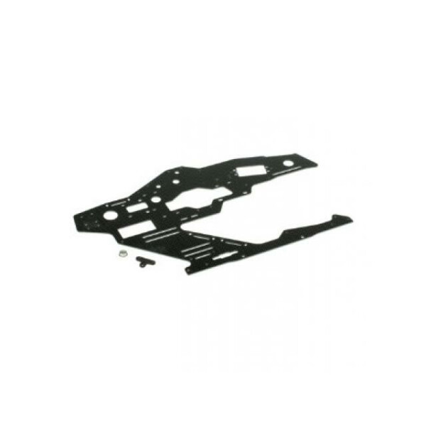 GfK/Carbonchassis rechts m. Kugellager und Halter VNX E8 Leggero