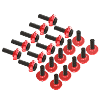 T-REX 600-700-800 - Stepped Frame Screw Set - Red - 20 pc