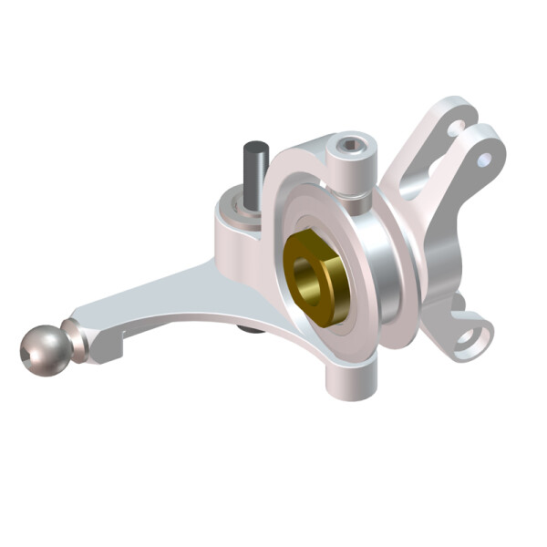 LX0647 - Goblin 500/570 - Precision Tail Bell Crank Lever - Replica - Silver