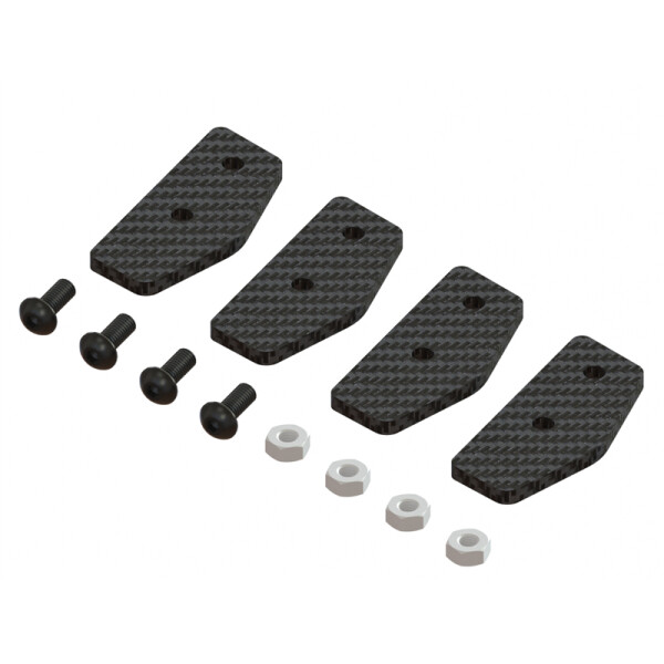 LX0574 - GOBLIN 700 - Ultra Landing Gear Stiffener Set - Carbon Fiber