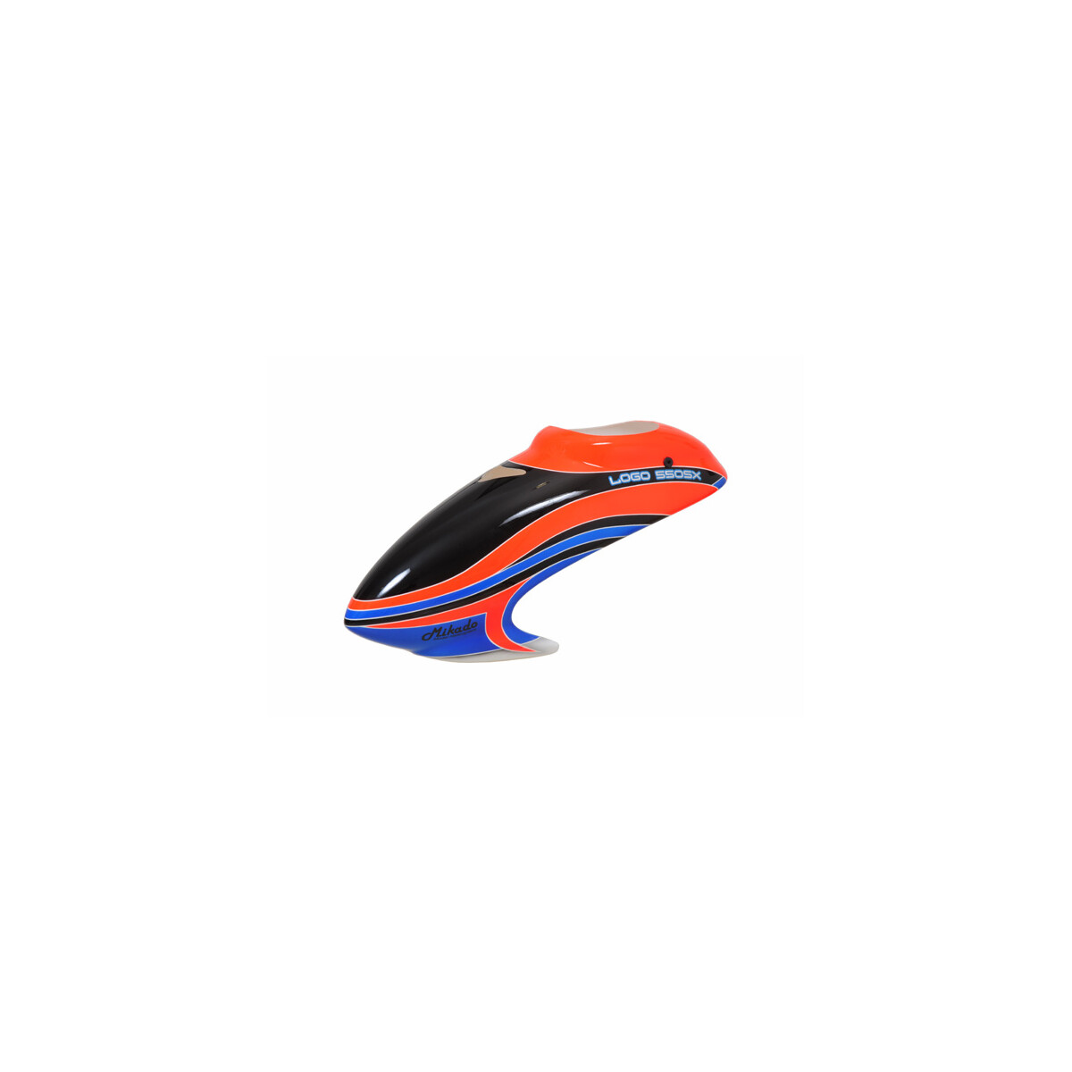 Haube LOGO 550 SX V2, neon-orange/blau