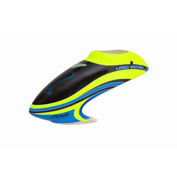 Haube LOGO 550 SX V2, neon-gelb/blau