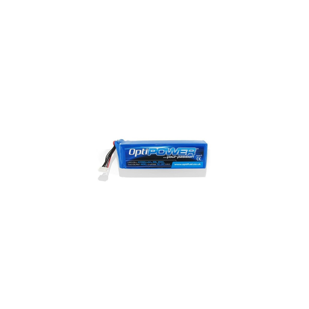 OptiPower Ultra 50C Lipo Cell Battery 4700mAh 5S 50C