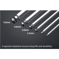 Ball ended hex key set