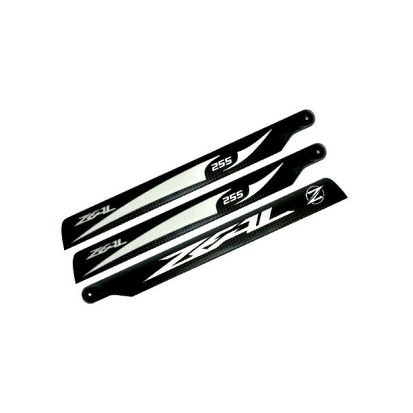 ZEAL Carbon Fiber Main Blade 255mm - White