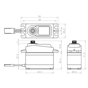 Servo SC-1256TG Digital (20kg/cm) 6Volt