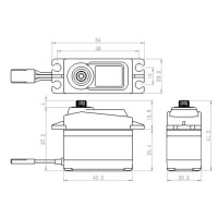 Servo SC-1256TG Digital (20kg/cm) 6Volt