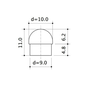 Abdeckkappe "L" (11mm) rund (3 St.)