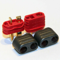 Deans Hochstromstecker Paar - V3 - mit Schutzkappe, T-Connector