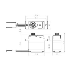 Servo SH-0264MG Digital (1,2 kg/cm)