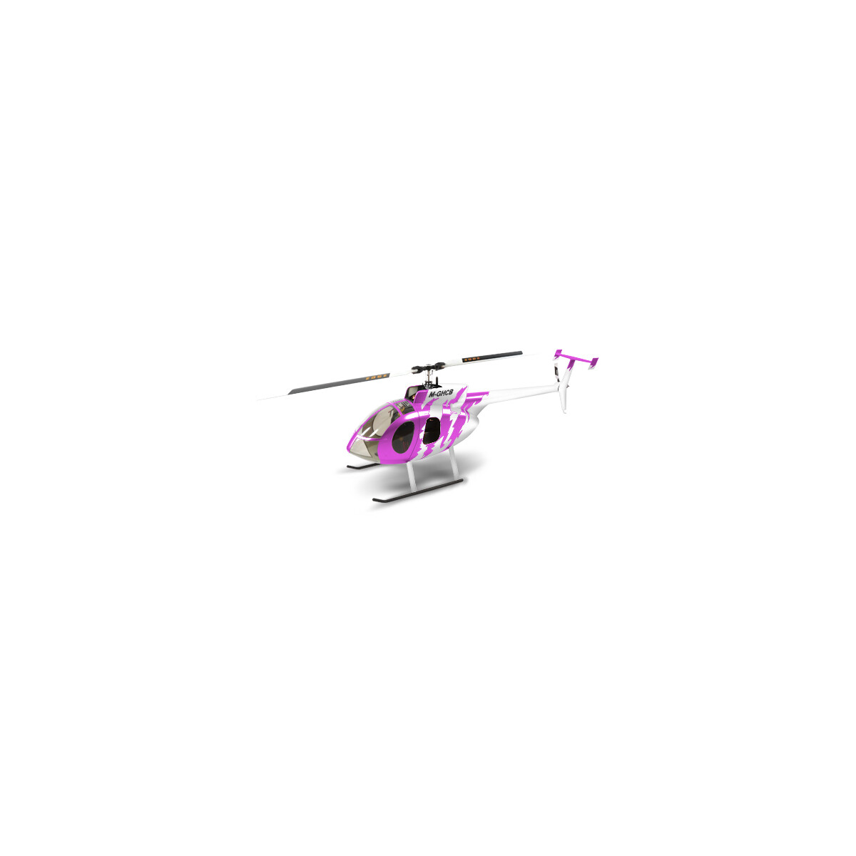 Hughes 500 Scale-Rumpf, pink/weiß für LOGO...