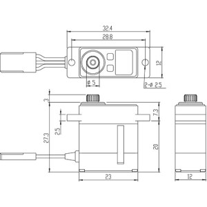 Servo SV-1232MG Digital (5kg/cm) 7.4Volt