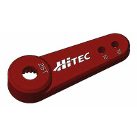 Hitec Abtriebshebel Metall rot einarmig 25Verz. (R-ML25)