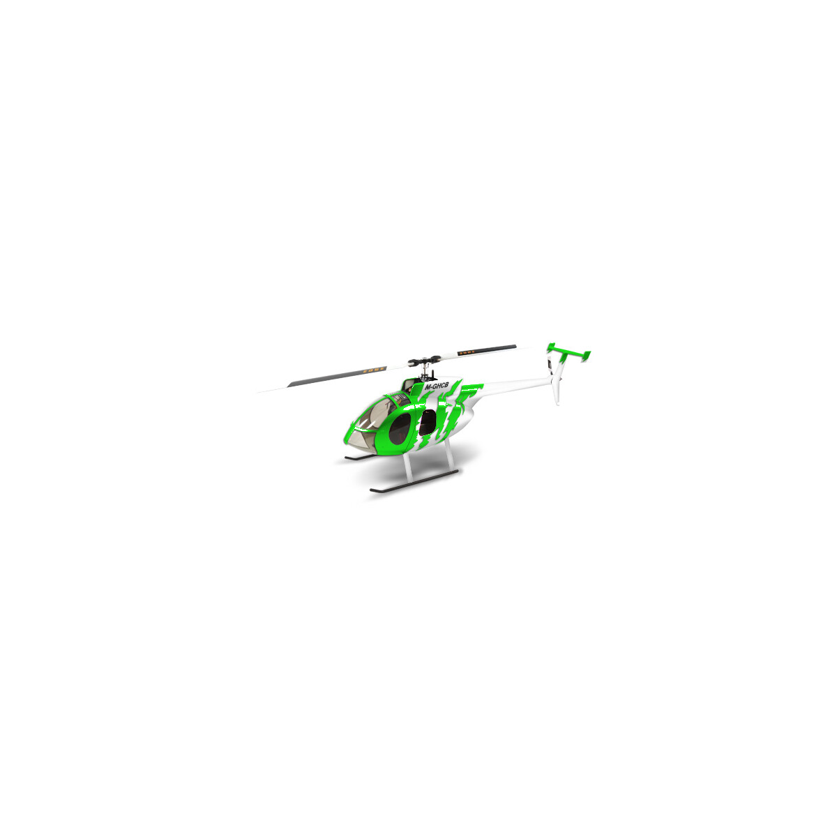 Hughes 500 Scale-Rumpf, grün/weiß für...
