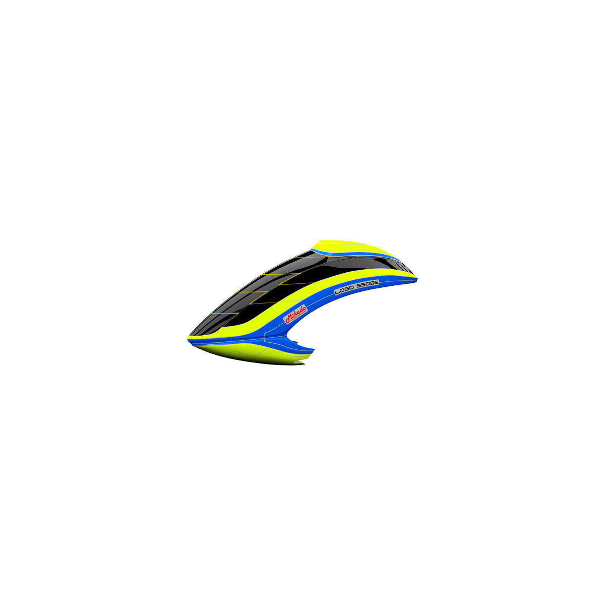 Haube LOGO 550 SE V3, neon-gelb/blau