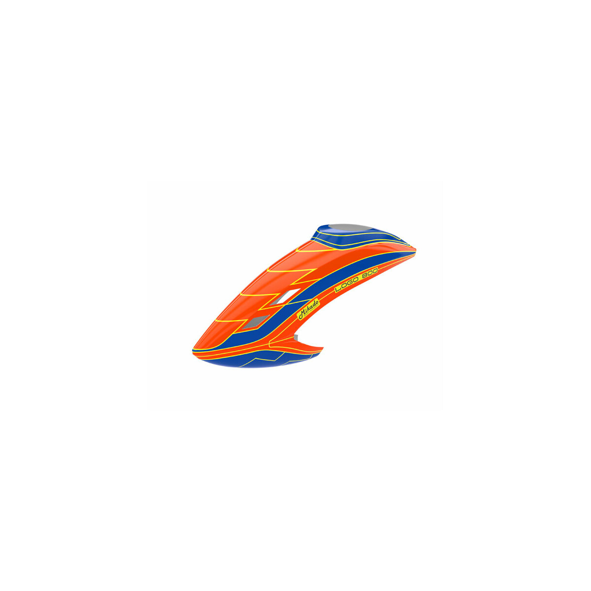 Haube LOGO 800 neon-orange/blau